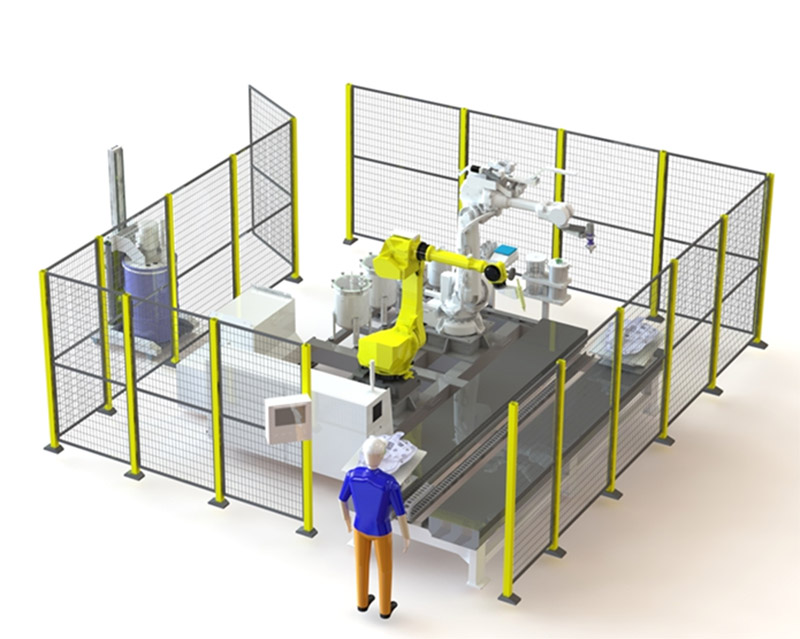 多工(gong)位(wei)自(zi)動流水線(xian)塗(tu)膠(jiao)工作站