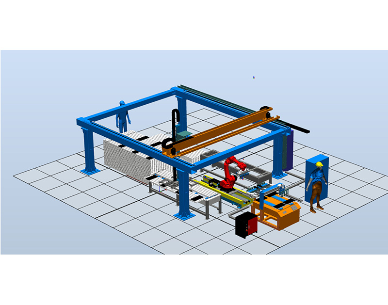 光伏(fu)鋁(lv)型材塗(tu)膠(jiao)機(ji)器人生(sheng)産線