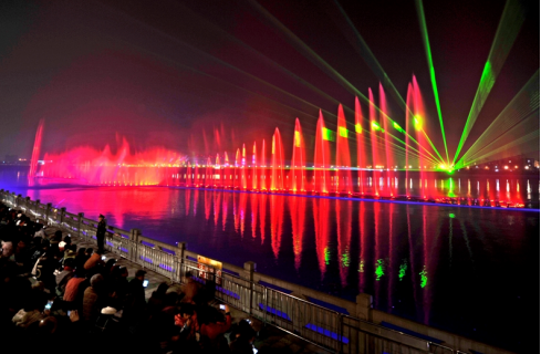 “大美江油•韻律涪江”水上音樂噴泉燈光秀